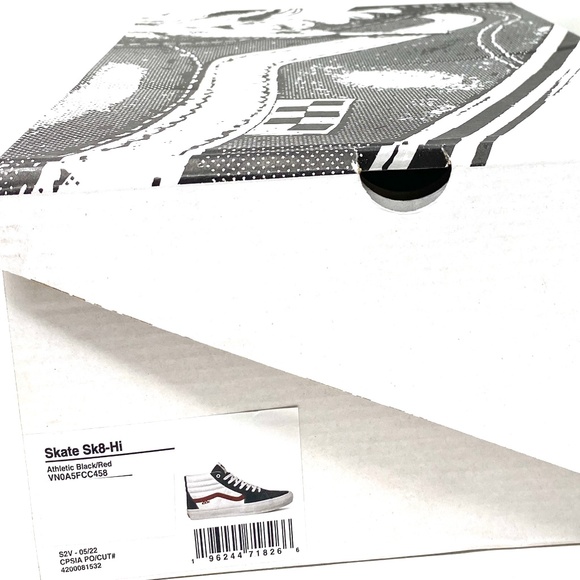 VANS Sk8-Hi Skate Shoes Men’s Size White Black Canvas Suede Sneakers VN0A5FCC458 - Picture 8 of 9